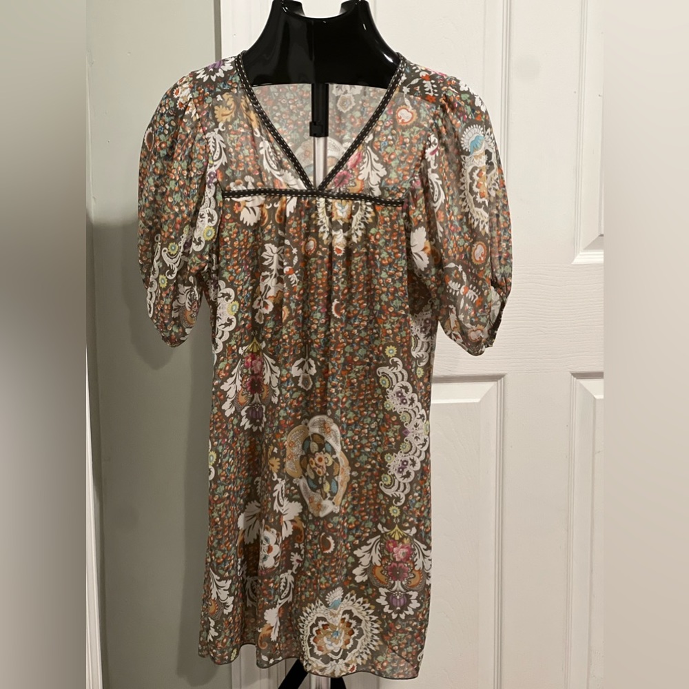 Bohemian mini dress in paisley print